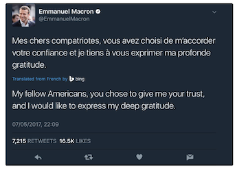 Tuit Macron
