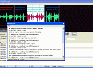 Posibilidades de la subtitulación profesional en 2011: teoría, práctica y tutorial con herramientas de código abierto Informe de errores VisualSubSync