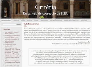 Critèria: l’espai web de correcció de l’Institut d’Estudis Catalans (CA/ES) Criteria