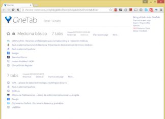 Reduce el número de pestañas abiertas con OneTab OneTab