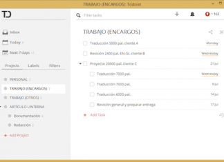 Todoist como herramienta para el seguimiento de las entregas pendientes