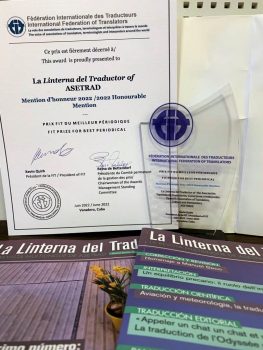 Mención de honor recibida por La Linterna en 2022.